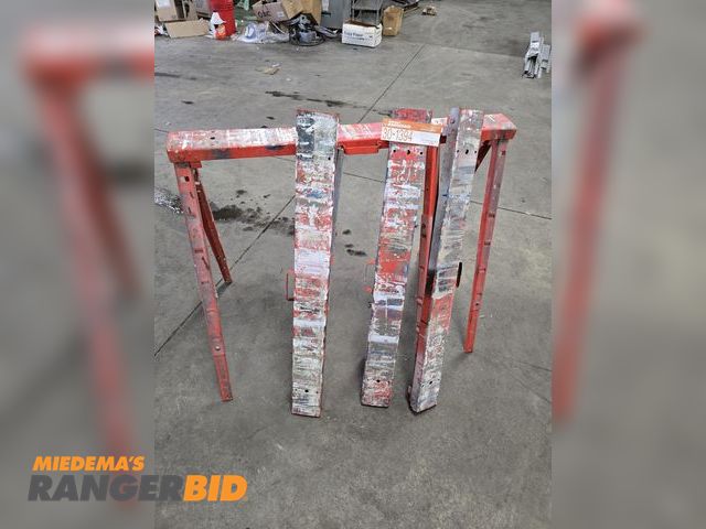 Lot 30-1394 - Qty (4) Metal Saw Horses.  Good sturdy units, used mostly for painting.