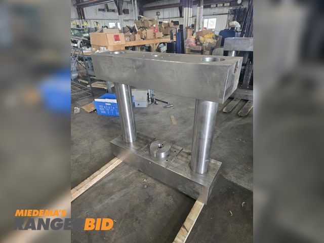 Lot 30-1360 - Large 2 Post Press Frame.  Precision machined, about 27" X 27" work window.  Lift  Truck on site to ...