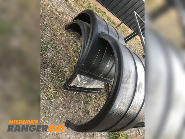 Lot 30-29D - (3) fenders, single axle, 50" across / long at base, 24" wide and 24" high in center, see photo's fo...