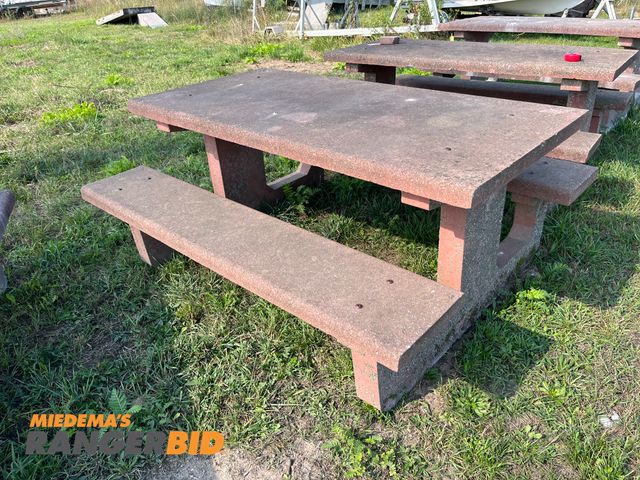 Lot 30-3426 - (1) Concrete Picnic table (assembled) seller will load