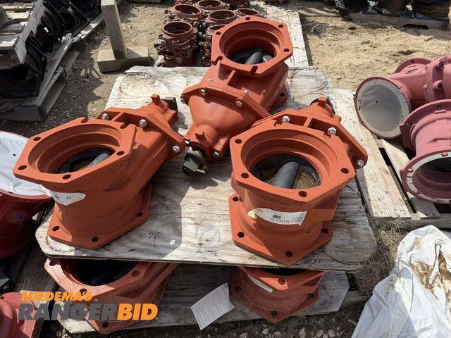 Lot 30-5802 - Lot of (7) fire gate main valves with 8" pipe fitting.