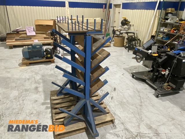 Lot 30-13 - Steel Stock Rack. Wooded Support Slats 70" H x 45" W x 36" D

The seller will assist with loading. F...