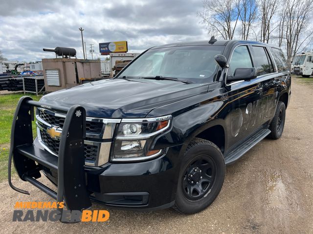 Lot 30-2117 - 2018 Chevrolet Tahoe with a 5.3L V8 OHV 16V engine. Police SUV 4x4