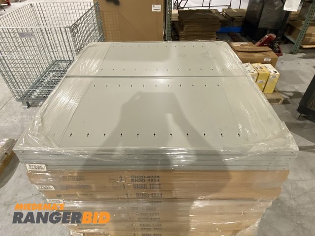 Lot 30-24 - Pallet OF 100 Rousseau SH-4824 Box Shelf w/Front &amp; Rear Edges Roll-Formed &amp; Welded

The sell...