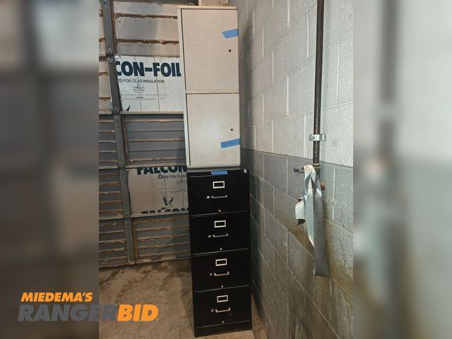 Lot 30-5021 - File cabinet and desktop cabinet.