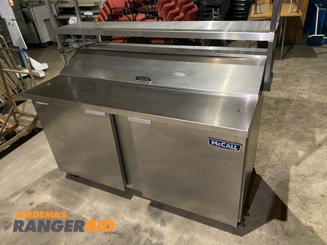 Lot 30-10316 - 1 McCall P-15-16 Stainless Steel Refrigerated Prep Table McCall Refrigerated Prep Table