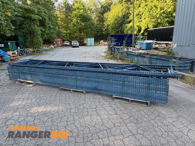 Lot 30-7 - LOT OF (10) Teardrop Pallet Racking Uprights 44"W x 21' H