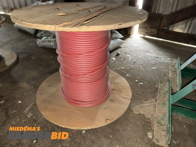 Lot 30-5718 - (1) spool of 600V, 19 strand red rubber coated copper cable.