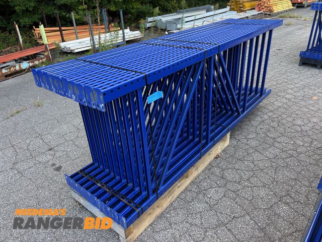 Lot 30-17 - LOT OF (10) Teardrop Pallet Racking Uprights 42" Deep x 10' Height