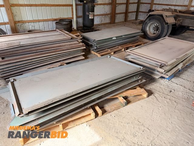 Lot 30-3663 - (4) pallets of metal bin dividers