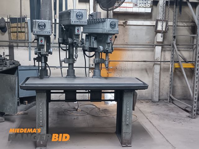 Lot 30-12003 - Clausing Multi Head Drill Press Multi speeds  Adjustable heads 60 x 20 table