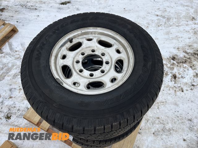 Lot 30-4256 - (4) Goodyear Wrangler LT 245 / 75R16 Tires with Rims