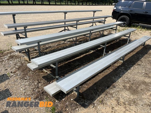 Lot 30-1602 - Allstar Bleachers Aluminum Bleachers (5) rows of seats.  15' long, 9' wide, 4' tall.
