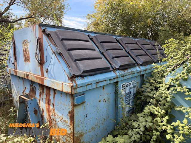 Lot 30-3614 - Leland Recycling roll off dumpster 80" tall x 94" x 16' Metal