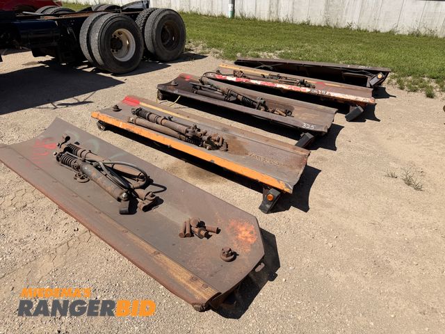 Lot 30-3747 - Lot of (5) 9' Wing Plows with equipment shown Municipality owned, Seller will load.
