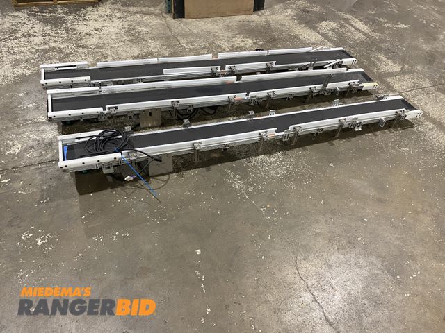 Lot 30-35 - 3 Misumi SVKB-150-2230-25-TA115-SCM  Light duty adjustable speed conveyor