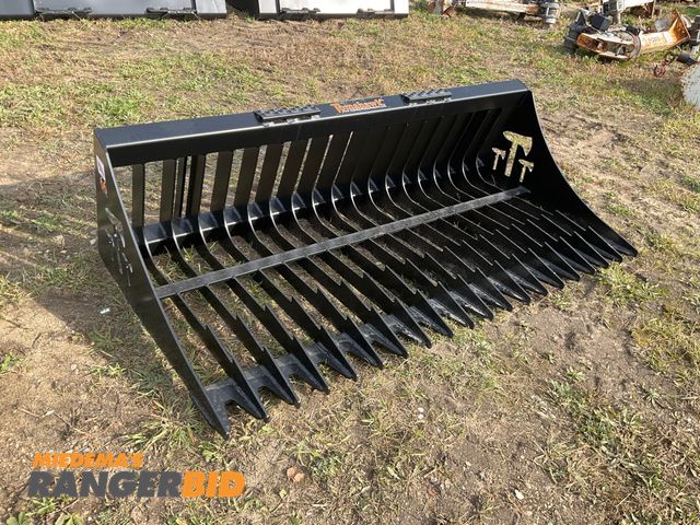 Lot 30-4971 - New Tomahawk 66” Rock Bucket, Universal Skid Steer Quick Attach (3007-1)
