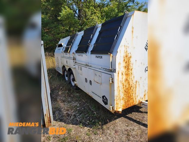 Lot 30-2001 - Lot of (1) Tandem Axle Towable Recycle Dumpster
