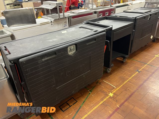 Lot 30-2056 - Lot includes (2) Wenger Teacher Taxi's and (1) Cambro Checkout Stand