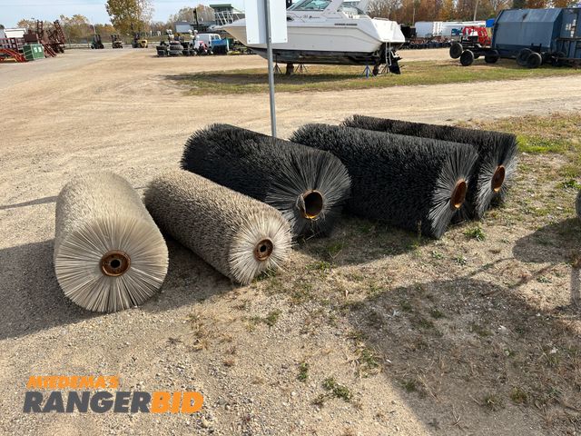 Lot 30-2884 - 5 rotary sweeper brooms see pics for sizes