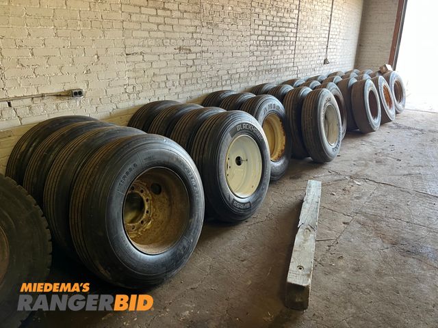 Lot 30-3962 - Lot of (30) Truck Tires with rims. See pics for sizes