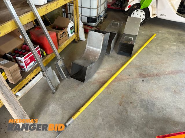 Lot 30-3542 - Lot includes water release diverters, Trailer stands, and Pike. Fire fighter supplies.