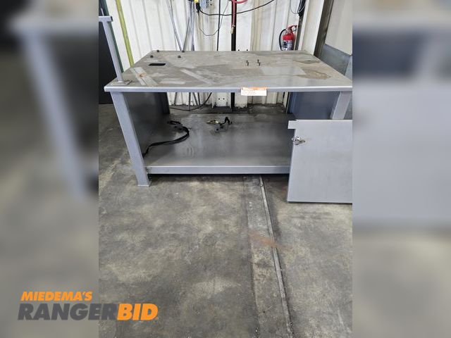 Lot 30-2656 - Welded Steel Robot Base with front add back doors.  Set up to be lifted by pallet jack.  Set up to h...
