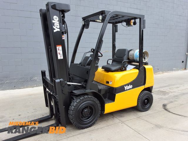 Lot 30-286 - 2019 Yale 5,000lbs Capacity Pneumatic Forklift - See Video for Operation