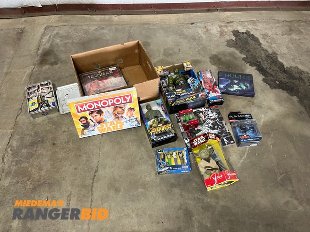 Lot 30-2489 - Lot includes Star Wars, Avengers figurines and collectables (Unopened) as well as a tin of...