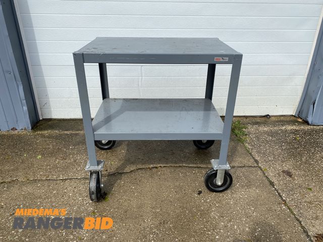 Lot 30-81MVTW - Uine H-4161 Welded Steel Table on Casters. 36x24x30 Table height. Height with casters is 39.5" 

The...