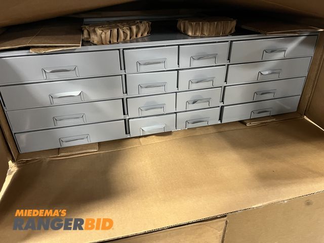 Lot 30-908 - New in the box bolt bins comes with everything on the pallet.