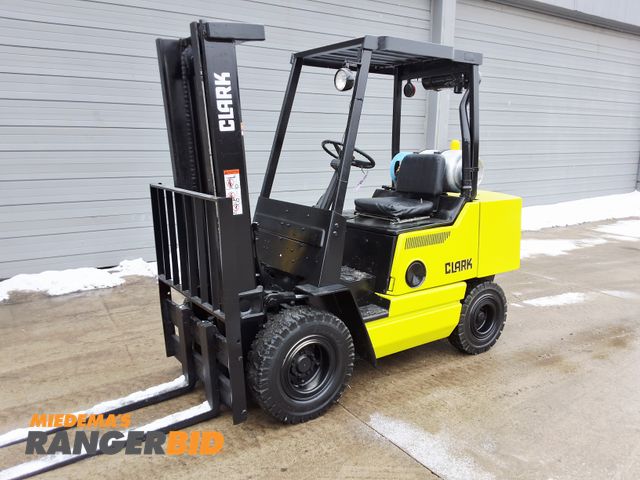 Lot 30-349 - Clark 5,000lbs Capacity Pneumatic Forklift - See Video for Operation