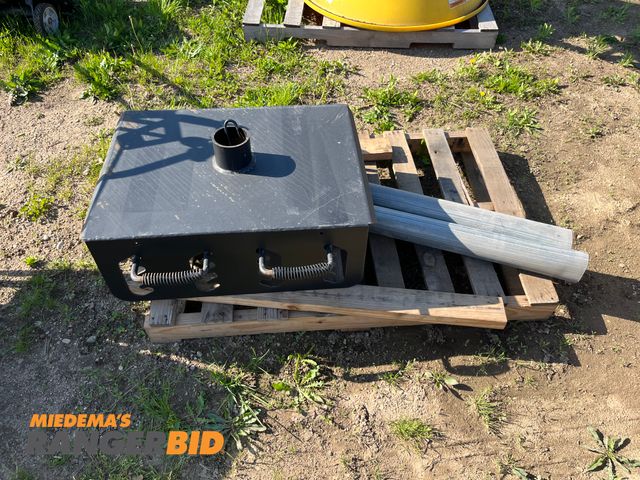 Lot 30-2236 - Park Charcoal Grill with pipes for stand, Appears to be new.