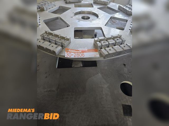 Lot 30-2806 - 8 stop rotary indexer.  Never used.  Oil bath cam indexer with motor.  Mounted on Blanchard ground s...