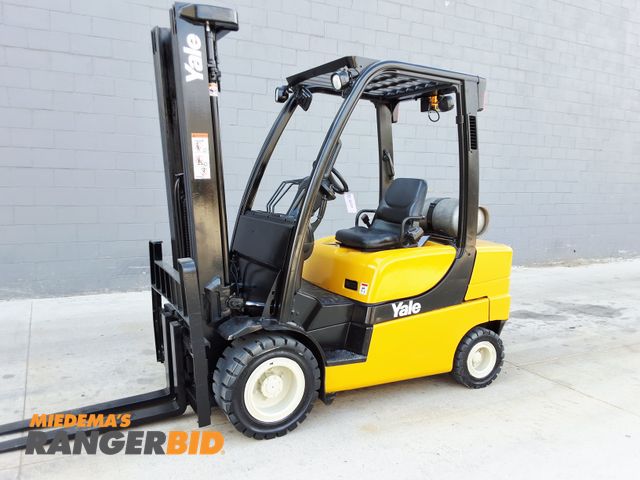 Lot 30-202 - 2012 Yale 5,000lbs Capacity Pneumatic Forklift - See Video for Operation