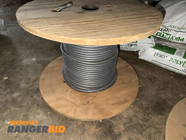 Lot 30-5717 - (1) partial spool of 19 strand rubber coated copper cable.