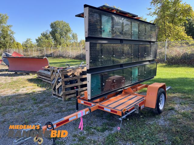 Lot 30-1828 - Addco LED Message Board Towable, Solar Powered