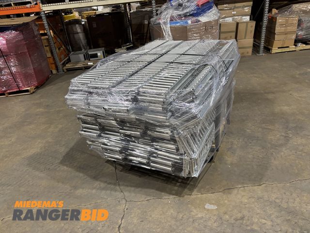 Lot 30-211MV - Lot of (60) Spantrack Gravity Flow Racking and Cart, Racking is 67"L x 9.5"W

Seller will assist wit...