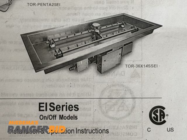 Lot 30-5705 - (1) HPC EI Series, electronic ignition fire pit insert, model TOR-66X16SSEI-H, natural gas unit, 300...