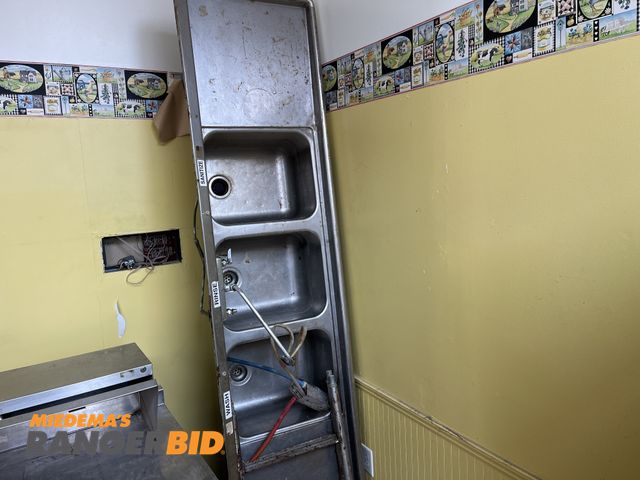 Lot 30-4555 - Stainless Steel Triple Basin Sink with Faucet