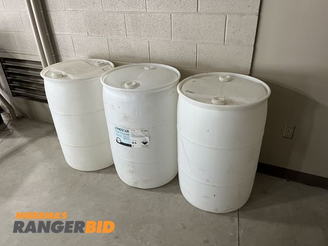 Lot 30-1150 - Lot includes (3) Empty Plastic Barrels