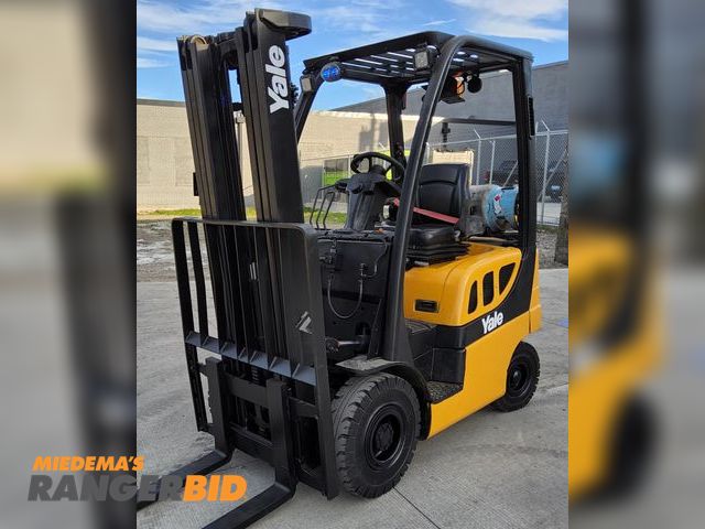 Lot 30-12005 - 2019 Yale 3,000lbs Capacity Pneumatic Forklift Model GLP030VX, Sold as is where is, make your own inspection, LP tank not included, forkl...