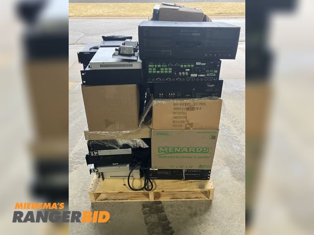 Lot 30-11035 - Pallet of assorted used audio-visual equipment.