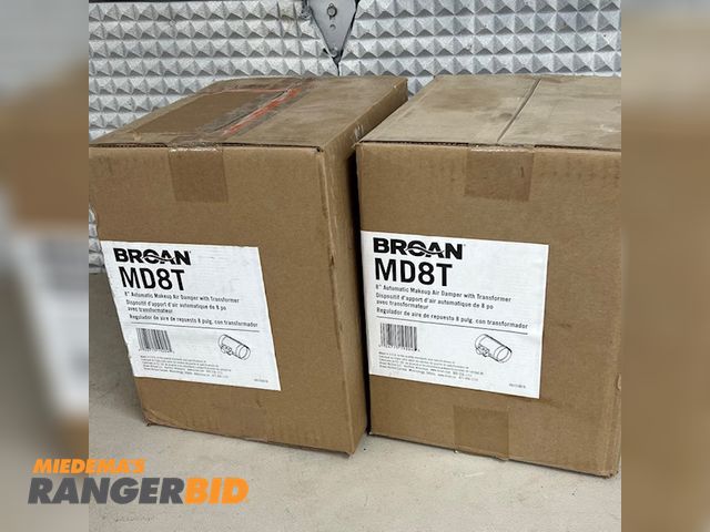 Lot 30-9789 - Lot of two (2) Broak MD8T Automatic makeup air damper valve