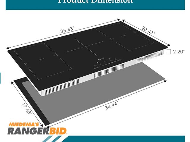 Lot 30-22 - New Electric Singlehomie 36 Inch 5-Burner Induction Cook Top