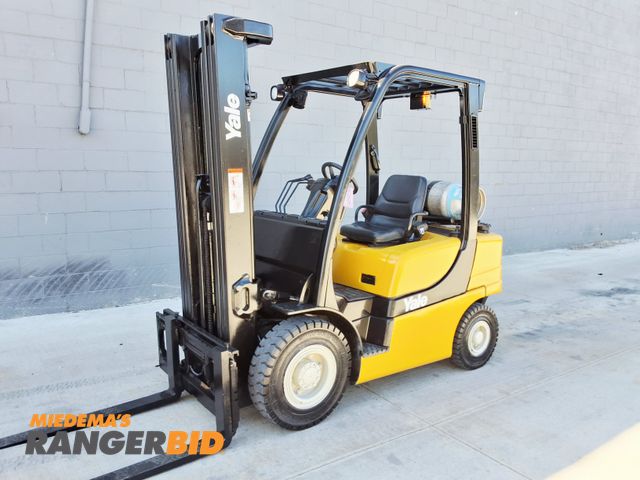 Lot 30-227 - 2011 Yale  5,000lbs Capacity Pneumatic Forklift  - See Video for Operation
