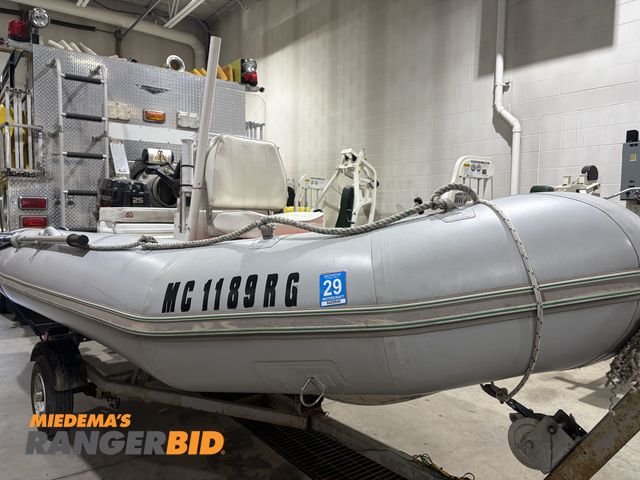 Lot 30-11492 - 1996 Zeppelin Whiskey 12' Inflatable Boat with trailer
