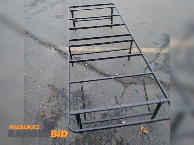 Lot 30-740 - 1 cot metal black bed cot. size is less than a twin. sturdy. two available. see other listing