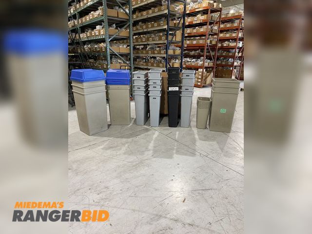 Lot 30-217MV - Lot of 35 Trash Bins. Various Sizes