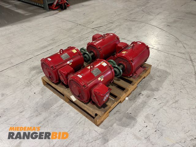 Lot 30-41 - Lot of (4) US Motors Emerson 20HP Electric Motors, 286T, 230/460V, 1180 RPM, AT74, Used